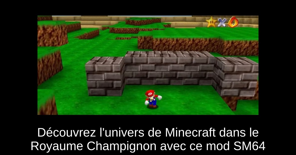 Découvrez l'univers de Minecraft dans le Royaume Champignon avec ce mod SM64