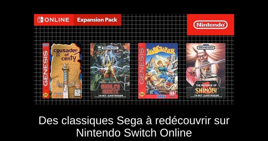 Des classiques Sega à redécouvrir sur Nintendo Switch Online