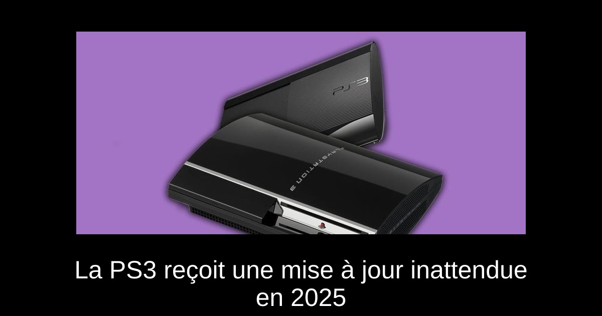 La PS3 reçoit une mise à jour inattendue en 2025