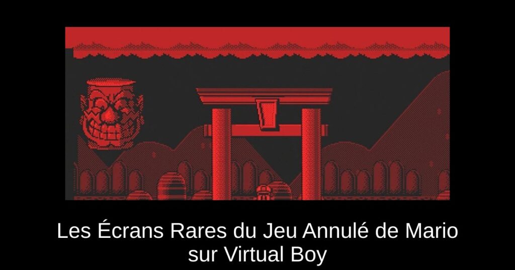 Les Écrans Rares du Jeu Annulé de Mario sur Virtual Boy