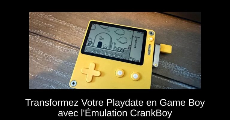 Transformez Votre Playdate en Game Boy avec l'Émulation CrankBoy