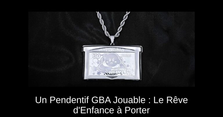 Un Pendentif GBA Jouable : Le Rêve d'Enfance à Porter