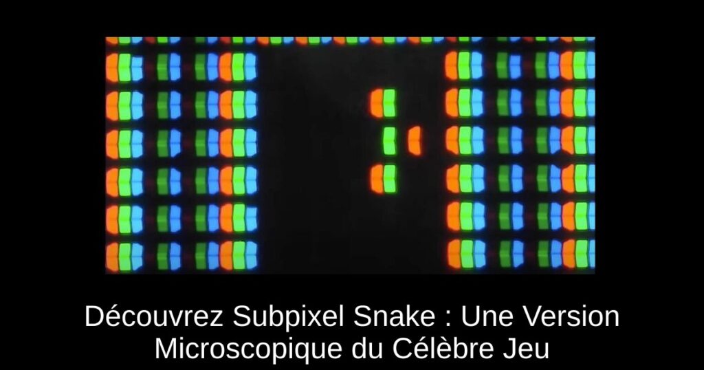 Découvrez Subpixel Snake : Une Version Microscopique du Célèbre Jeu