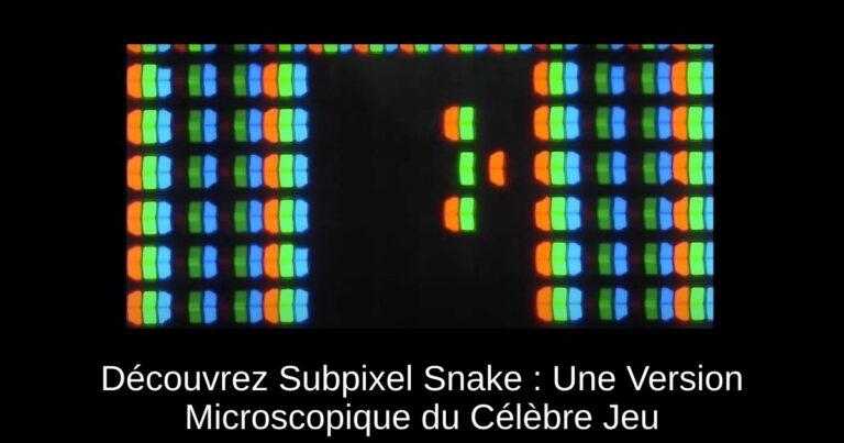 Découvrez Subpixel Snake : Une Version Microscopique du Célèbre Jeu