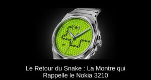 Le Retour du Snake : La Montre qui Rappelle le Nokia 3210