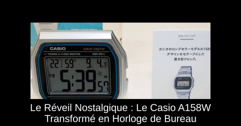 Le Réveil Nostalgique : Le Casio A158W Transformé en Horloge de Bureau