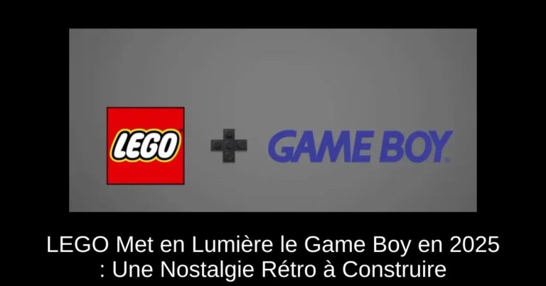 LEGO Met en Lumière le Game Boy en 2025 : Une Nostalgie Rétro à Construire