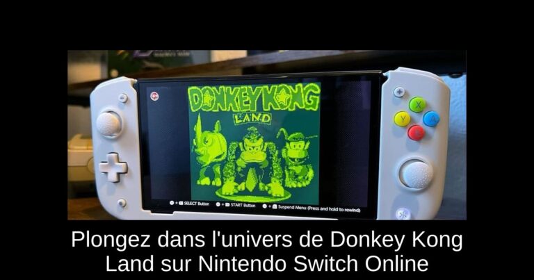 Plongez dans l'univers de Donkey Kong Land sur Nintendo Switch Online
