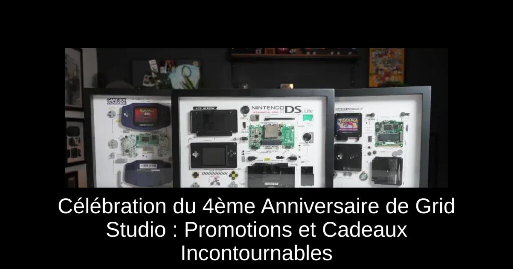 Célébration du 4ème Anniversaire de Grid Studio : Promotions et Cadeaux Incontournables