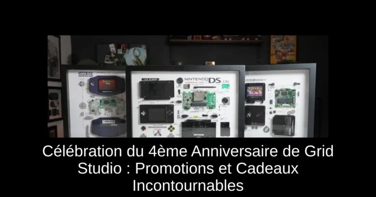 Célébration du 4ème Anniversaire de Grid Studio : Promotions et Cadeaux Incontournables