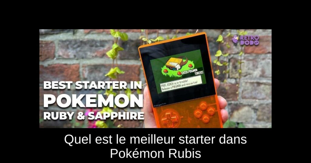 Quel est le meilleur starter dans Pokémon Rubis & Saphir ?