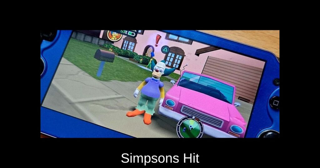 Simpsons Hit & Run : Un Port Étonnant sur PS Vita