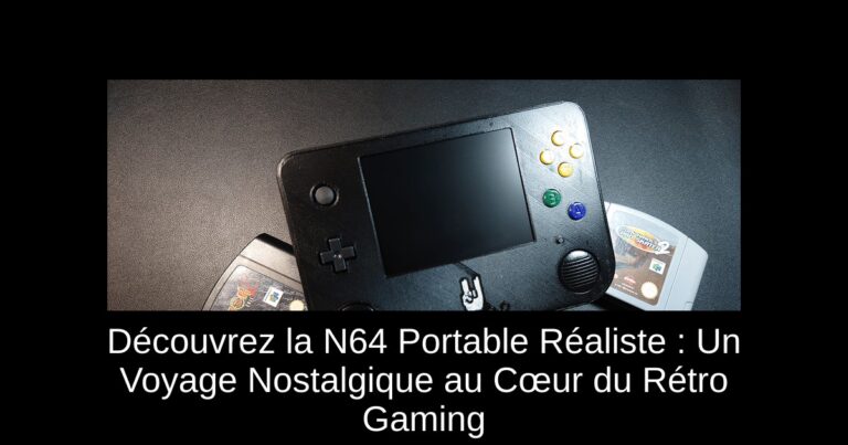 Découvrez la N64 Portable Réaliste : Un Voyage Nostalgique au Cœur du Rétro Gaming