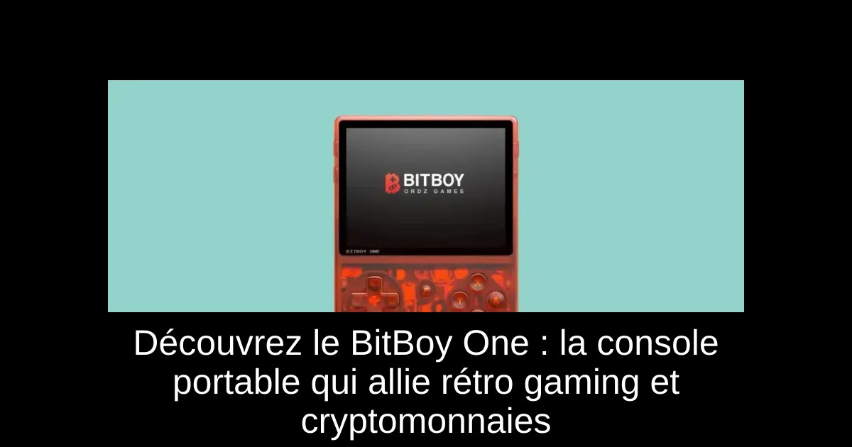 Découvrez le BitBoy One : la console portable qui allie rétro gaming et cryptomonnaies
