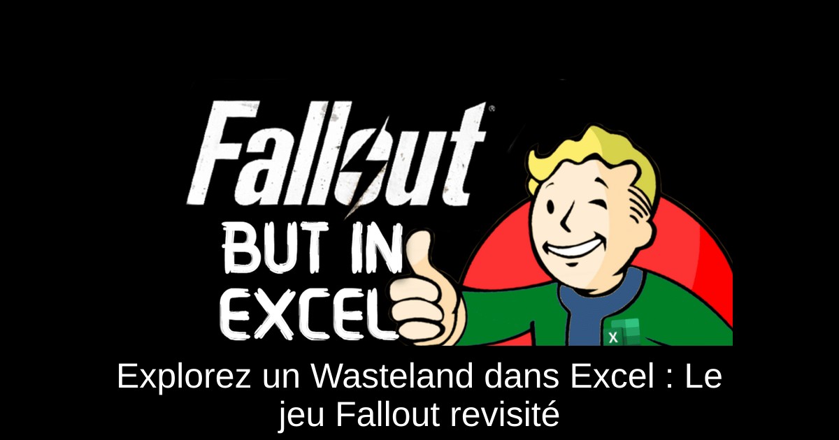 Explorez un Wasteland dans Excel : Le jeu Fallout revisité