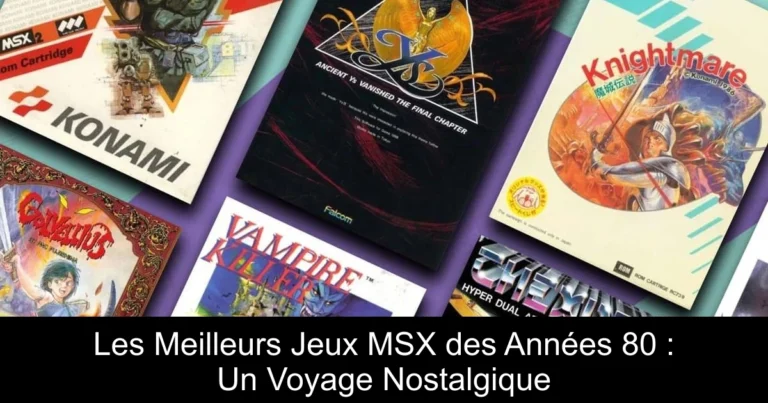 Les Meilleurs Jeux MSX des Années 80 : Un Voyage Nostalgique