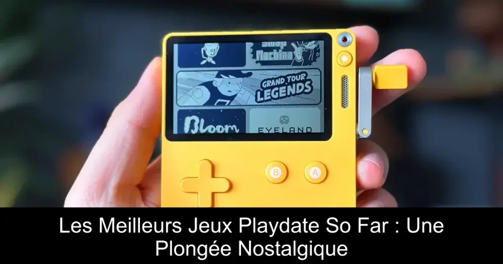 Les Meilleurs Jeux Playdate So Far : Une Plongée Nostalgique