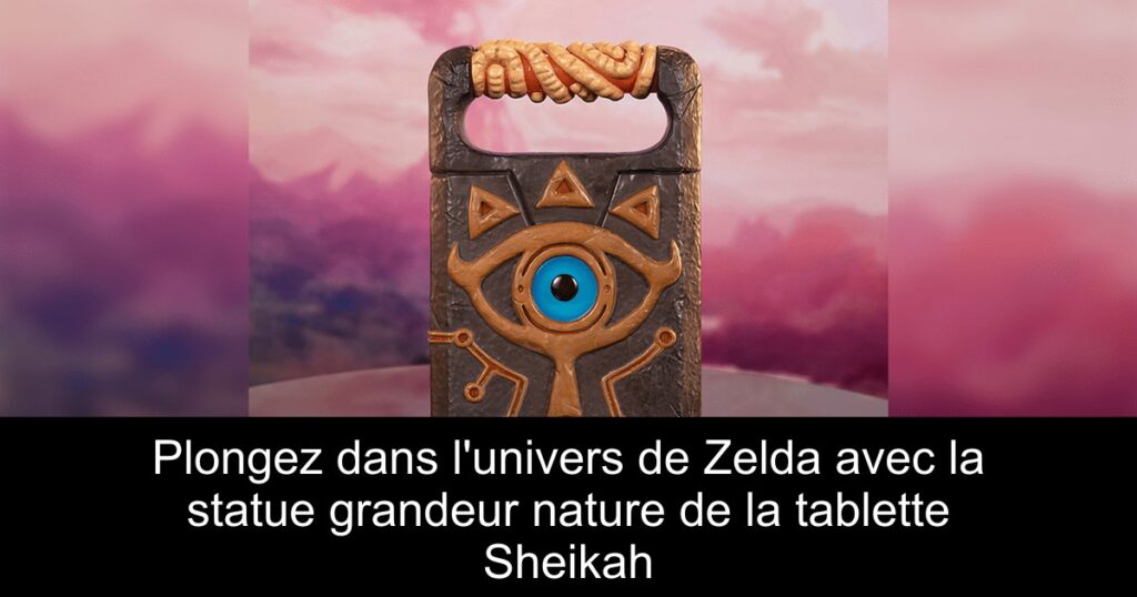 Plongez dans l’univers de Zelda avec la statue grandeur nature de la tablette Sheikah