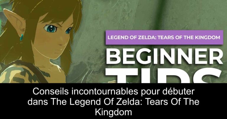 Conseils incontournables pour débuter dans The Legend Of Zelda: Tears Of The Kingdom