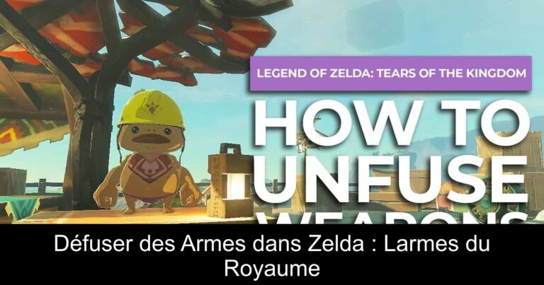 Défuser des Armes dans Zelda : Larmes du Royaume