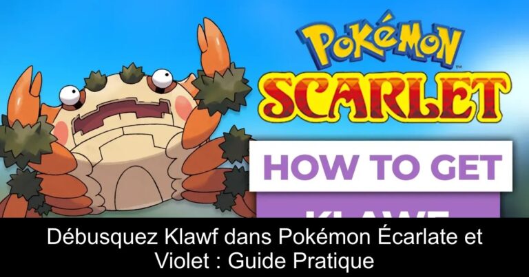 Débusquez Klawf dans Pokémon Écarlate et Violet : Guide Pratique