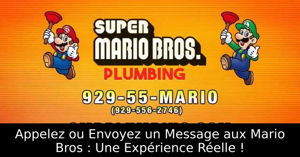 Appelez ou Envoyez un Message aux Mario Bros : Une Expérience Réelle !