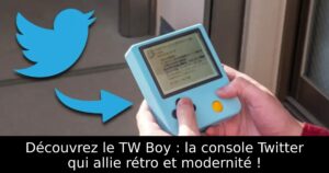 Découvrez le TW Boy : la console Twitter qui allie rétro et modernité !