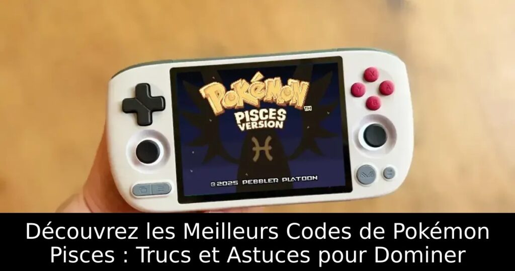 Découvrez les Meilleurs Codes de Pokémon Pisces : Trucs et Astuces pour Dominer