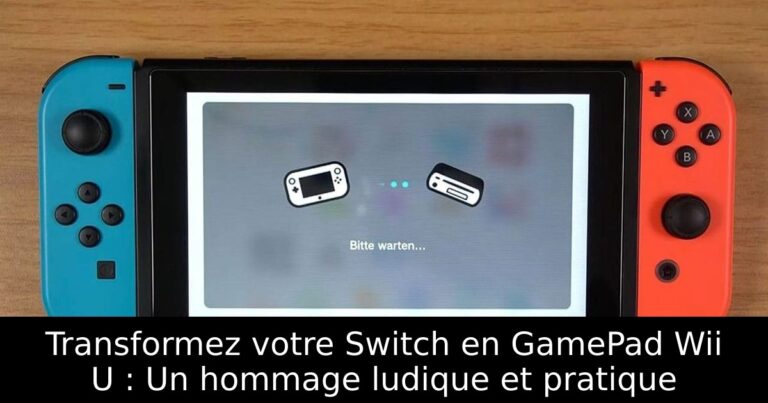 Transformez votre Switch en GamePad Wii U : Un hommage ludique et pratique