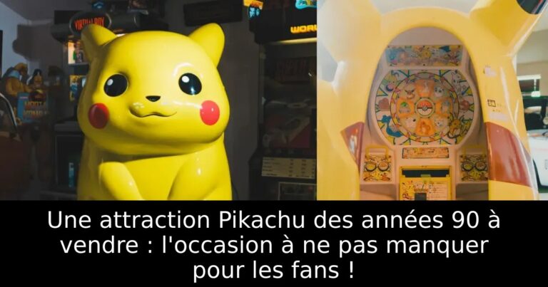 Une attraction Pikachu des années 90 à vendre : l'occasion à ne pas manquer pour les fans !