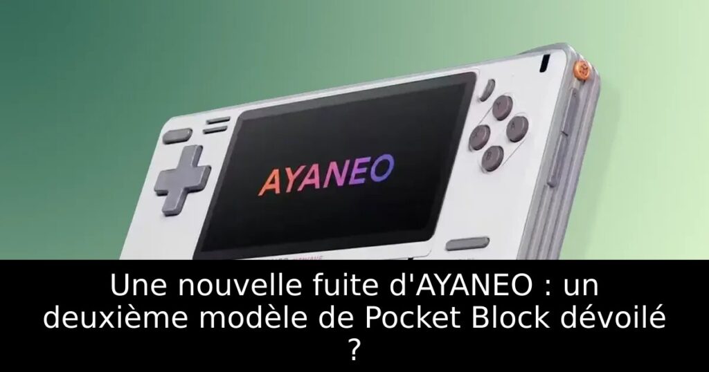 Une nouvelle fuite d'AYANEO : un deuxième modèle de Pocket Block dévoilé ?