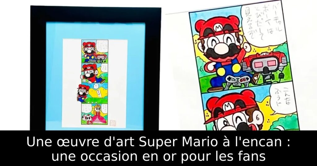 Une œuvre d'art Super Mario à l'encan : une occasion en or pour les fans