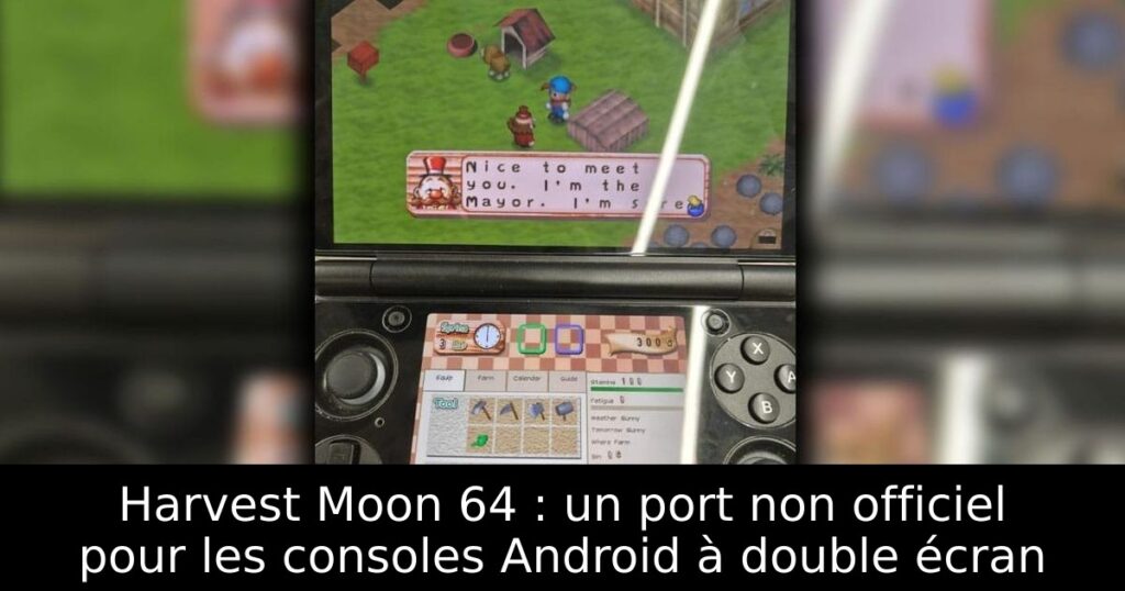Harvest Moon 64 : un port non officiel pour les consoles Android à double écran