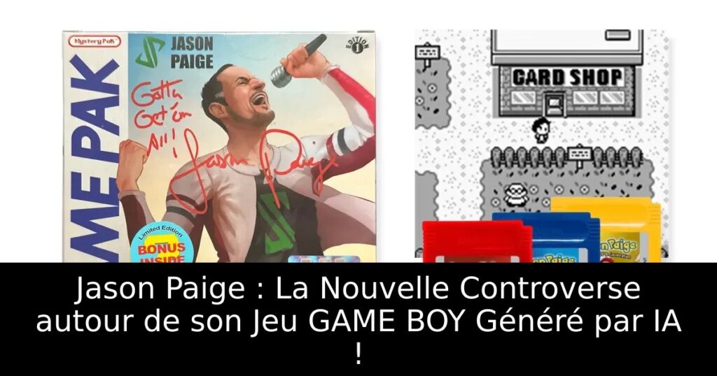 Jason Paige : La Nouvelle Controverse autour de son Jeu GAME BOY Généré par IA !
