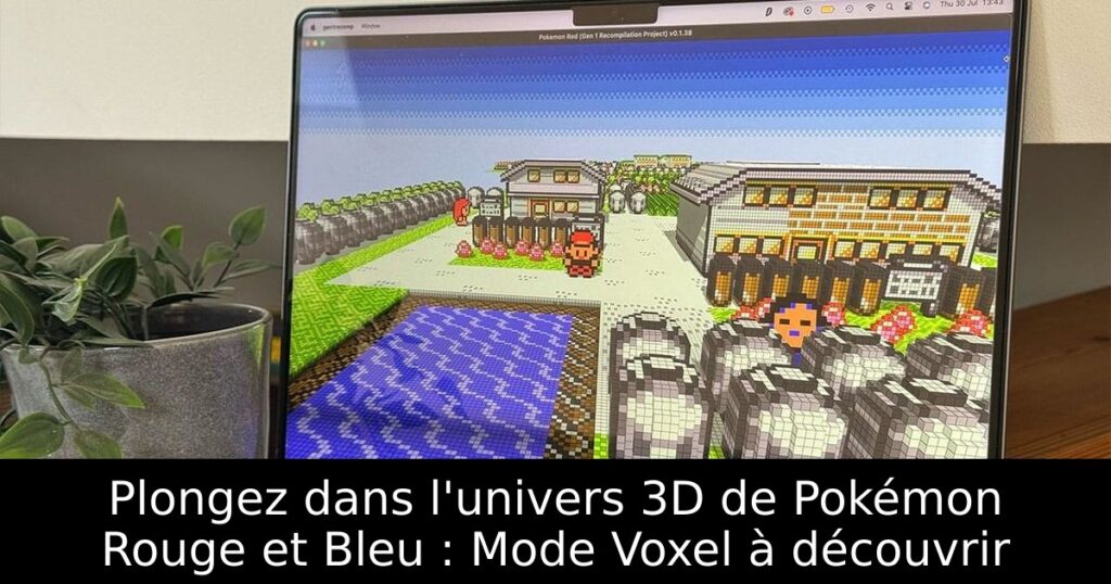 Plongez dans l'univers 3D de Pokémon Rouge et Bleu : Mode Voxel à découvrir
