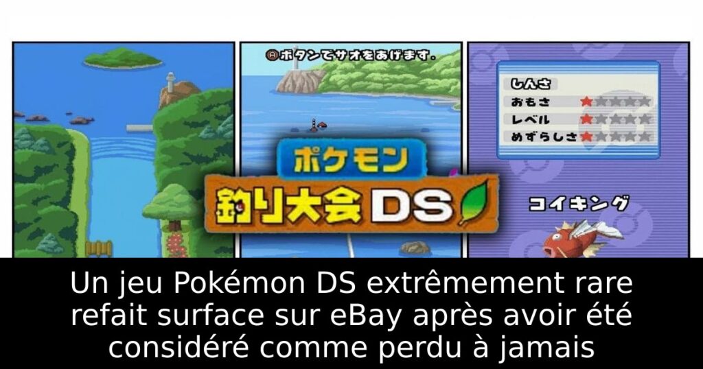 Un jeu Pokémon DS extrêmement rare refait surface sur eBay après avoir été considéré comme perdu à jamais