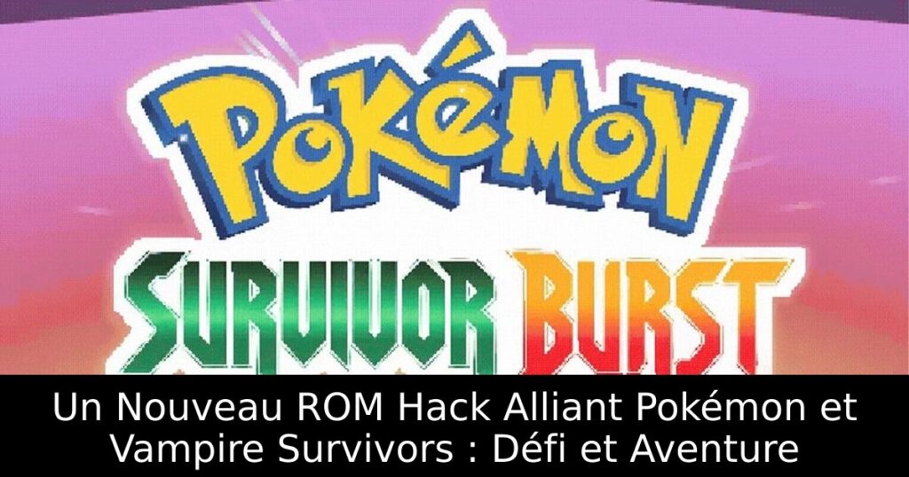Un Nouveau ROM Hack Alliant Pokémon et Vampire Survivors : Défi et Aventure