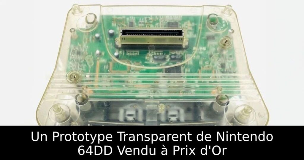 Un Prototype Transparent de Nintendo 64DD Vendu à Prix d'Or