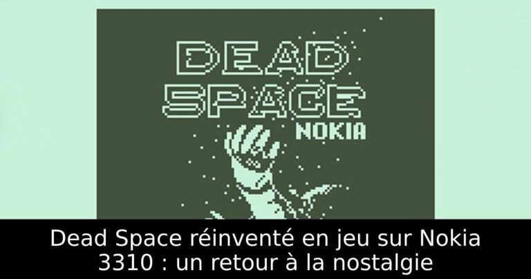 Dead Space réinventé en jeu sur Nokia 3310 : un retour à la nostalgie