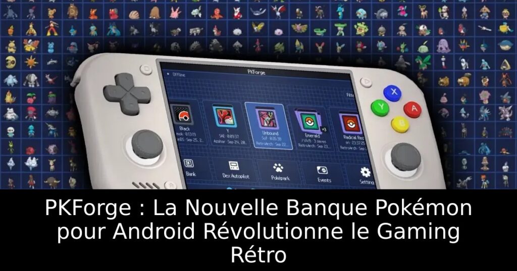 PKForge : La Nouvelle Banque Pokémon pour Android Révolutionne le Gaming Rétro