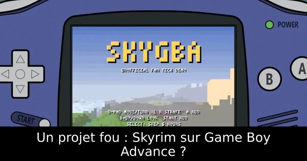 Un projet fou : Skyrim sur Game Boy Advance ?