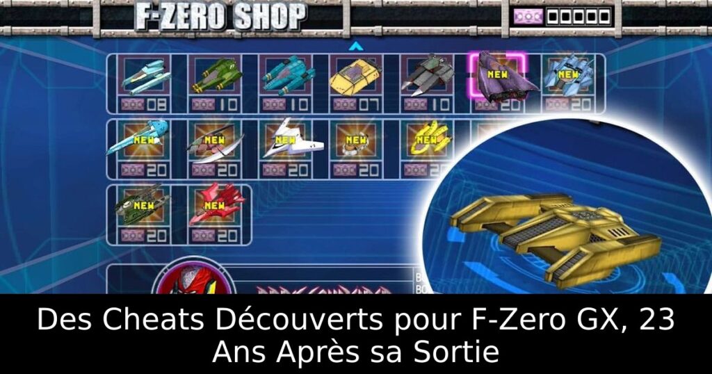 Des Cheats Découverts pour F-Zero GX, 23 Ans Après sa Sortie