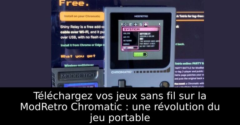 Téléchargez vos jeux sans fil sur la ModRetro Chromatic : une révolution du jeu portable