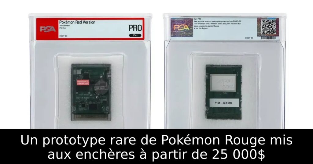 Un prototype rare de Pokémon Rouge mis aux enchères à partir de 25 000$